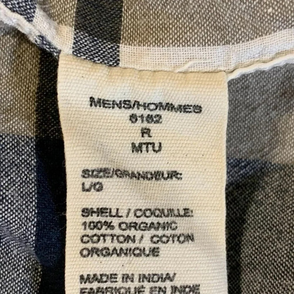 Woolrich Men's Plaid Button Down Collared Organic Cotton‎ Shirt Size L - Picture 9 of 12